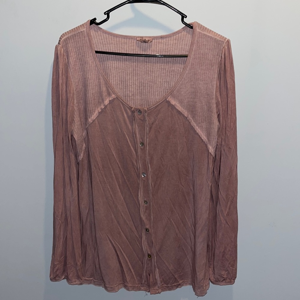 Women’s POL Top with Button Details Medium